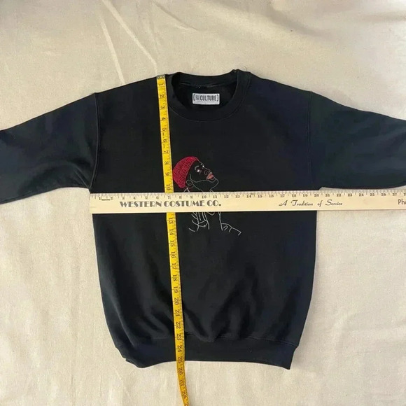 For the Culture | Embroidered Marvin Gaye Crewneck Sweatshirt - Black / Sz S - Picture 6 of 6